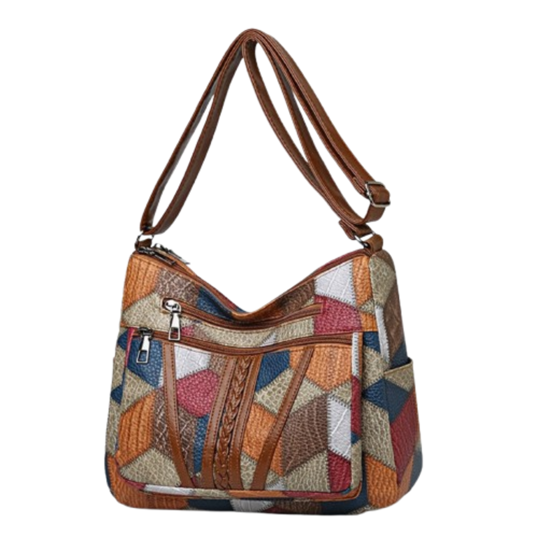 Mozaiková kožená taška