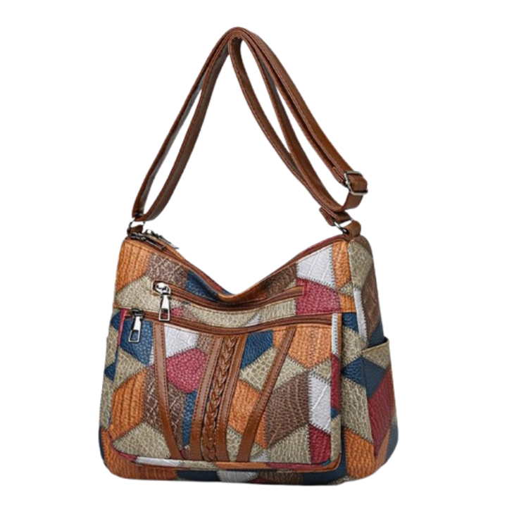 Mozaiková kožená taška