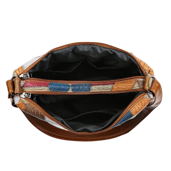 Mozaiková kožená taška