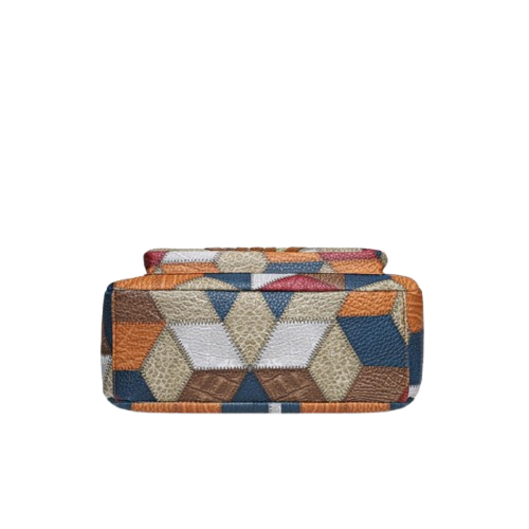 Mozaiková kožená taška